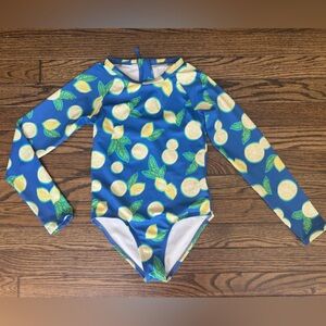 DSG Kids Long Sleeve Blue Lemon Print Rashguard